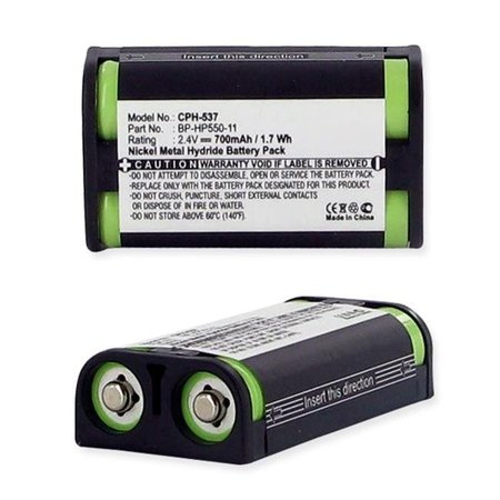 EMPIRE Empire CPH-537 2.4V Sony BP-HP550-11 Nickel Metal Hydride Battery 700 mAh - 1.68 watt CPH-537